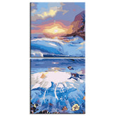 Painting by numbers Azure blue sea underwater world 2-piece shipping from DE